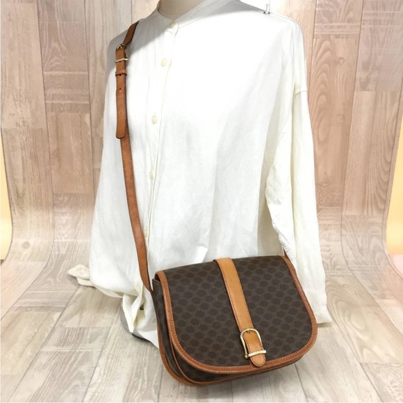 Celine Handbags - Celine Brown and Tan Shoulder Bag